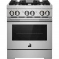 JennAir - RISE 4.1 Cu. Ft. Self-Cleaning Freestanding Dual Fuel Convection Range - Stainless Steel