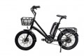 Glarewheels - Electric Bike Fat tire with basket with 45 mile range and up to 25mph - Black